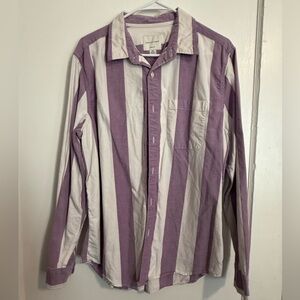 American Eagle Men’s striped button up size Large, Classic fit
